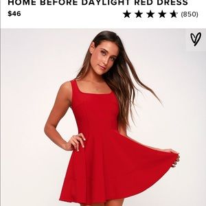 Red dress from Lulus